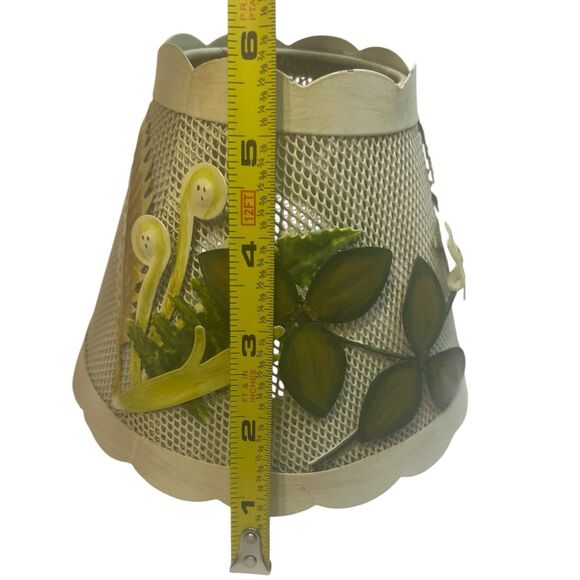 Yankee Candle Topper Metal Mesh Garden Floral Shade 6" Rare Retired - Picture 6 of 10